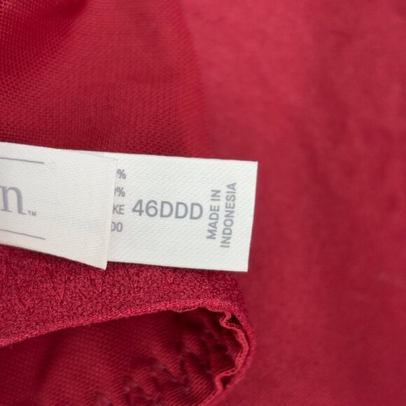 Auden Push Up Plunge Bra Size 46DDD Rad Coverage Underwire Floral Lace Overlay - Picture 10 of 10